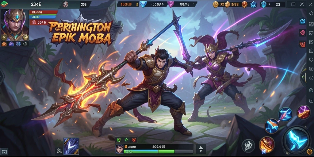 Tampilan gameplay seru dari <strong>234E</strong> dalam pertempuran tim yang mendebarkan.