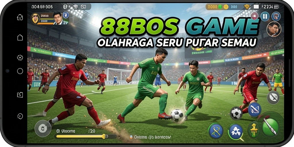 Screenshot gameplay 88BOS yang menunjukkan aksinya di lapangan olahraga.