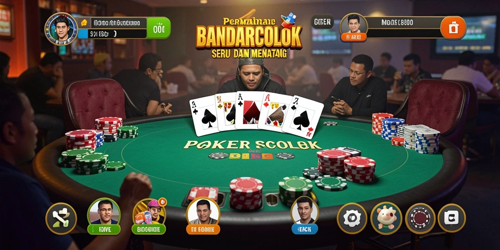Gambaran gameplay mendebarkan dari BANDARCOLOK di poker.