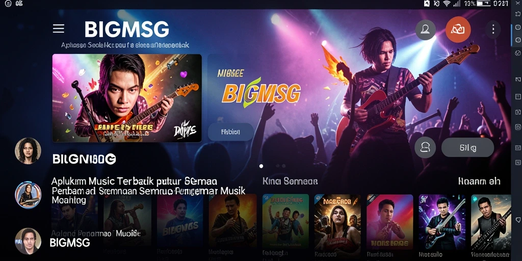 Tampilan gameplay BIGMSG saat menikmati musik bersama teman.