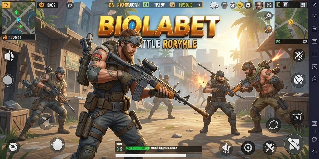 Screenshot gameplay <strong>BIOLABET</strong> menampilkan aksi seru dalam pertarungan Battle Royale.