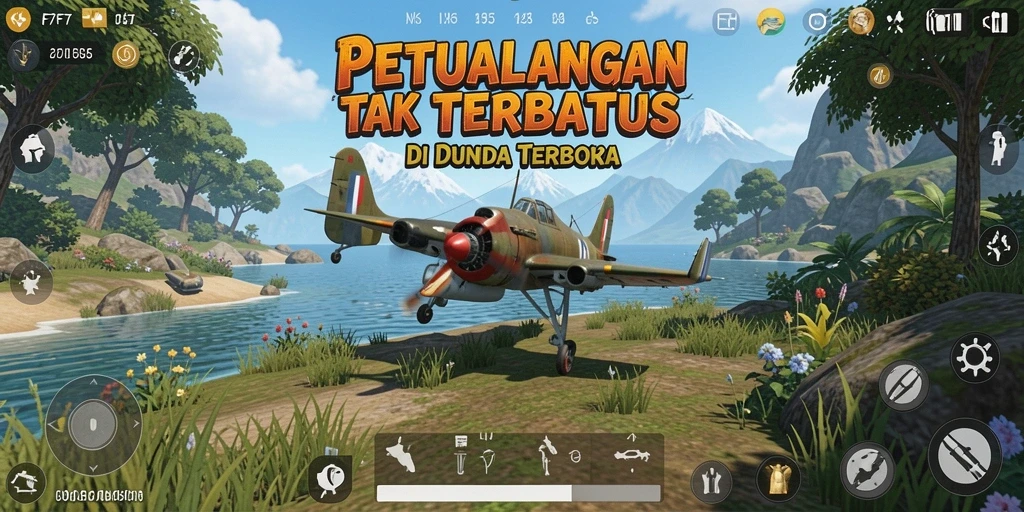 Tangkapan layar F7F7 menampilkan gameplay eksplorasi dunia terbuka yang menakjubkan.