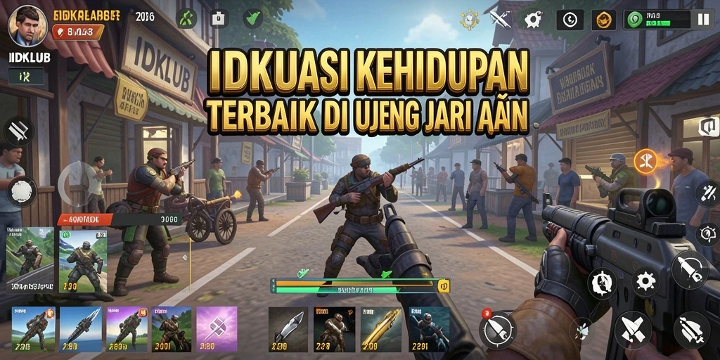 Screenshot menampilkan gameplay menarik IDKLUB dengan karakter yang berinteraksi di dunia virtual.