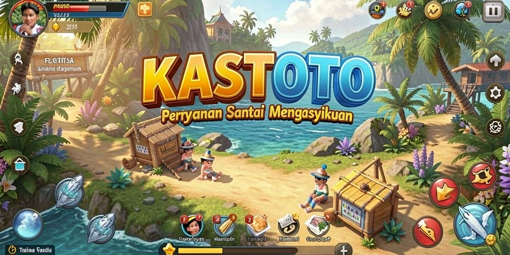 Tampilan gameplay KASTOTO yang ceria dan menghibur.