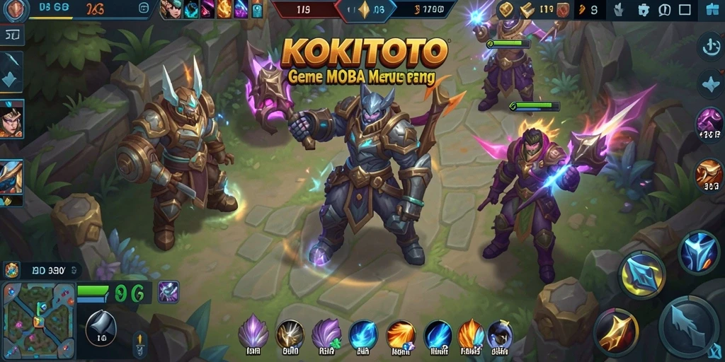 Gameplay seru KOKITOTO dalam pertempuran MOBA tak terlupakan.