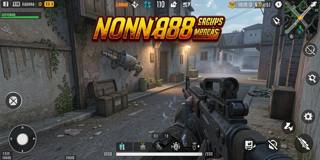 Screenshot gameplay NONA88 menampilkan aksi seru di medan perang.