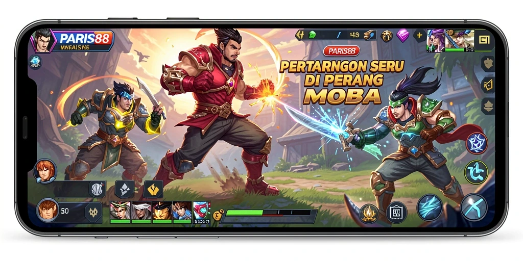 Screenshot gameplay yang menampilkan aksi pertarungan seru di PARIS88.