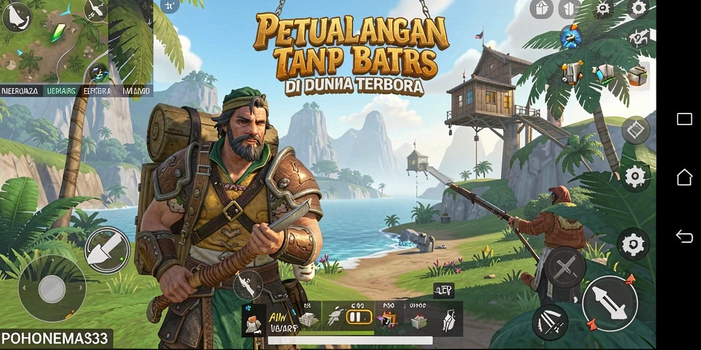 Gameplay POHONEMAS33 yang menakjubkan dalam dunia terbuka.