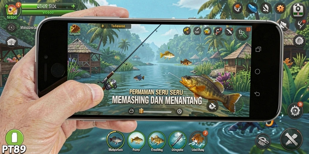 Tangkapan ikan dalam gameplay PT89 yang mengasyikkan.