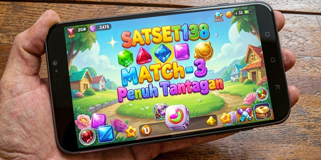 Tampilan gameplay Match-3 yang seru dan interaktif.
