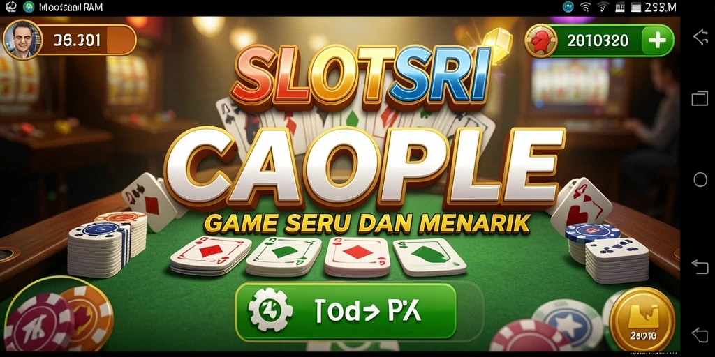 Screenshot gameplay SLOTSRI menampilkan aksi seru Gaple.