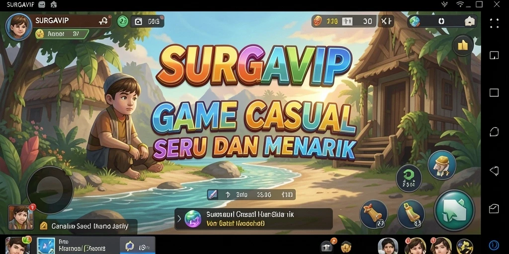 Gambaran layar gameplay SURGAVIP yang penuh dengan aksi dan keseruan.