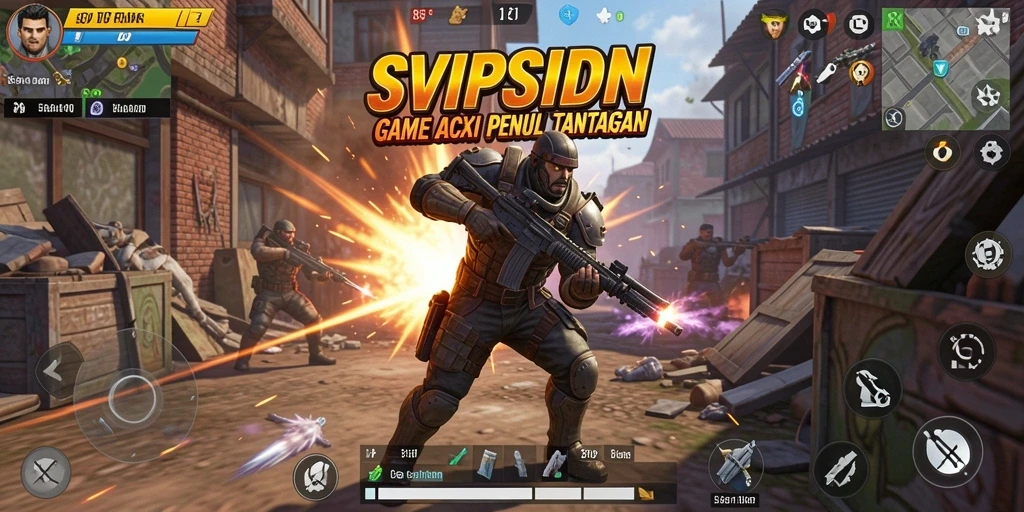 Tangkapan layar utama SVIPSIDN menunjukkan aksi seru dalam permainan.