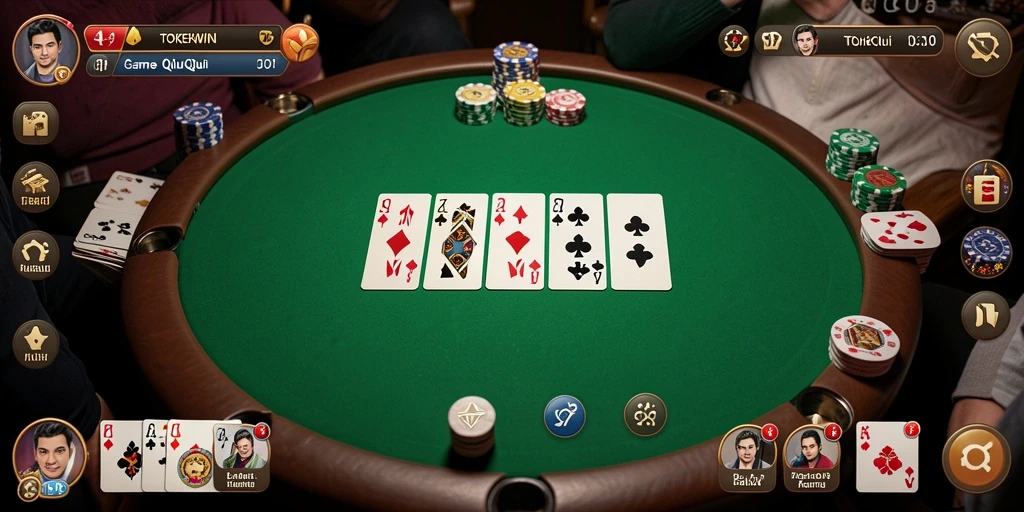 Tampilan gameplay seru dalam TOKEKWIN saat bermain QiuQiu.