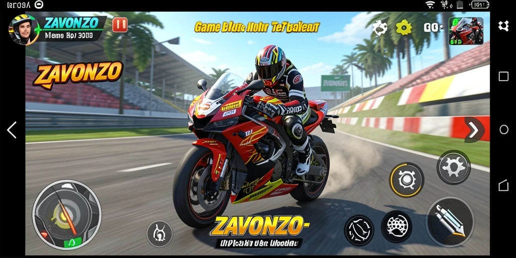 Gameplay seru balap motor dalam ZAVONZO.